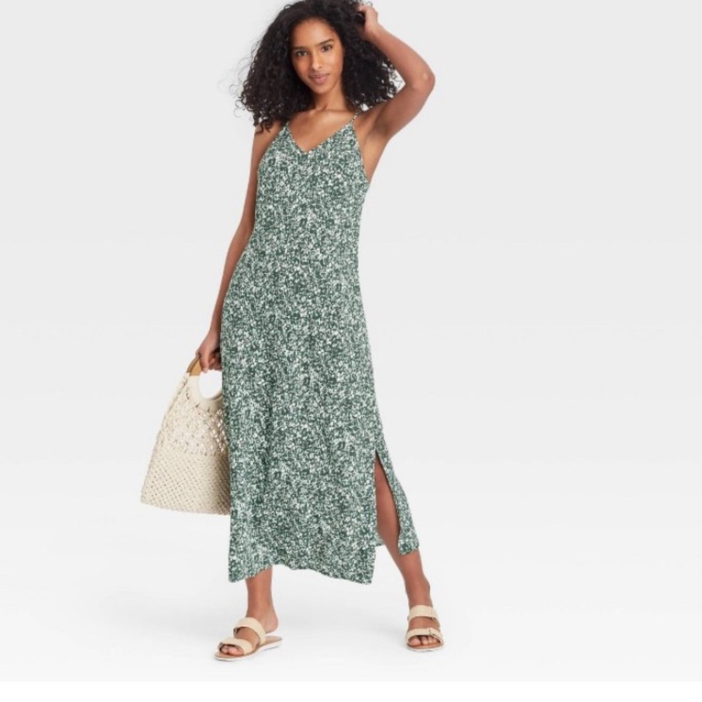 NWT Target Women’s Slip Dress- Green- Small